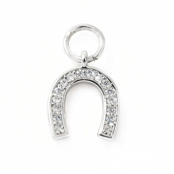 Kittenish Jeweled Horseshoe Charm - 55872