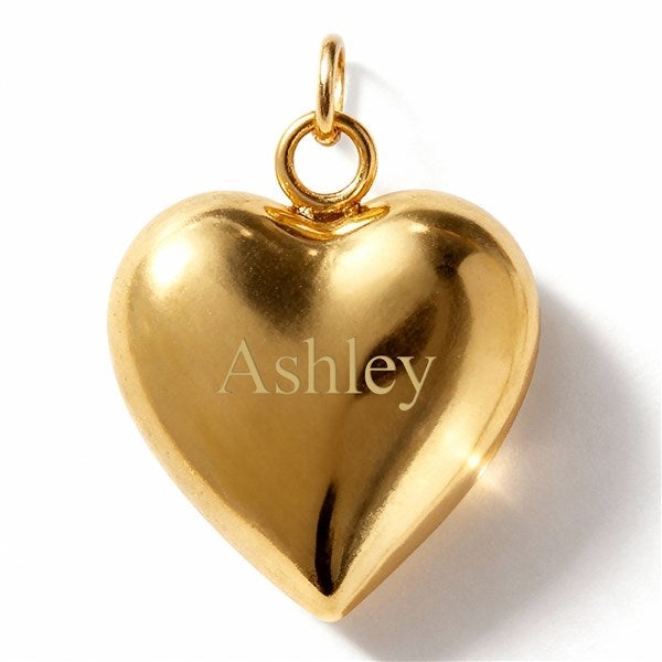 Engraved Puffy Heart Charm - 55874