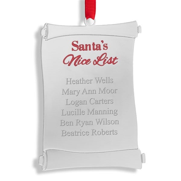 Engraved Santa's List Ornament - 55904