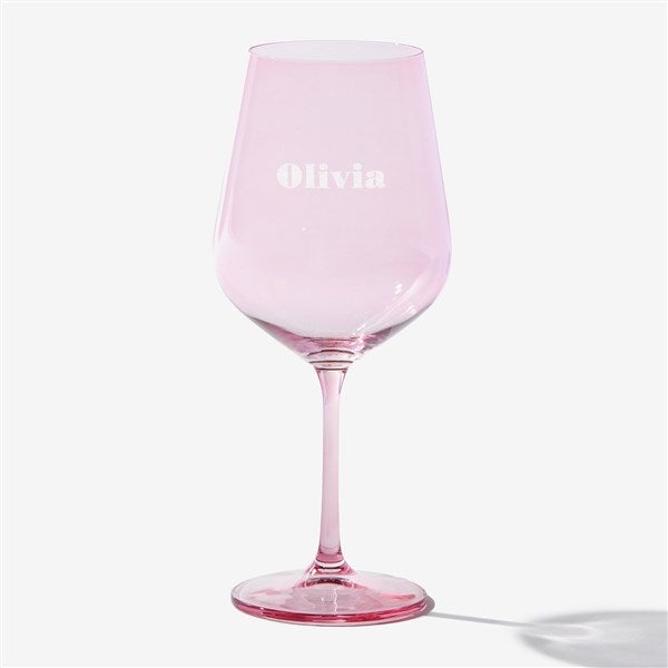 Tinted Sips Engraved Stemmed Wine Glasses  - 55914