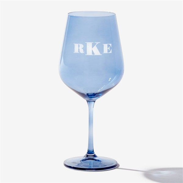 Tinted Sips Engraved Stemmed Wine Glasses  - 55914