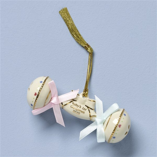 Lenox 2025 Baby's 1st Christmas Rattle Ornament