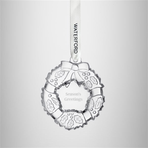 Etched Waterford Crystal Wreath Ornament - 56024