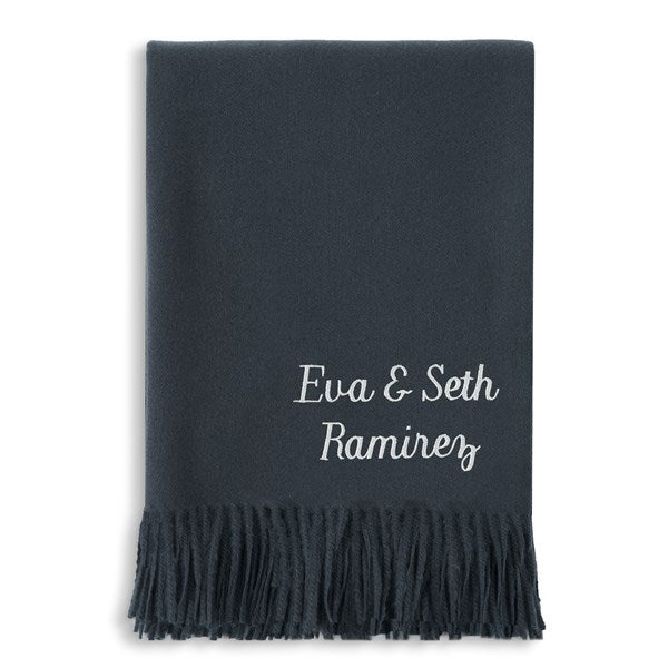 Embroidered Luxe Fringe Throw - 56056