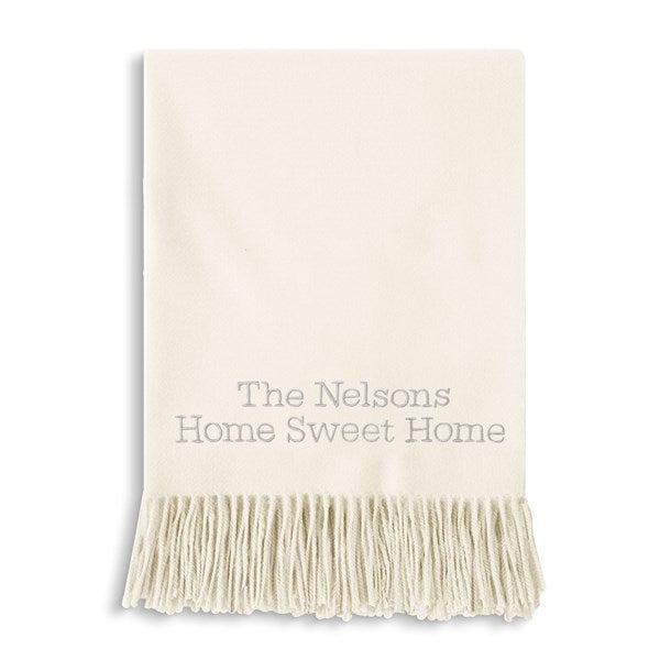 Embroidered Luxe Fringe Throw - 56056