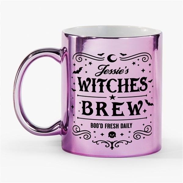 Kittenish Personalized Pinkoween Potion Label Metallic Mugs - 56098