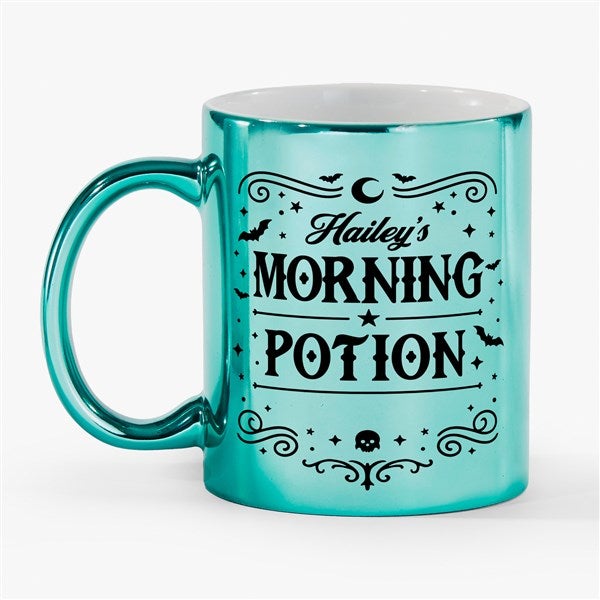 Kittenish Personalized Pinkoween Potion Label Metallic Mugs - 56098