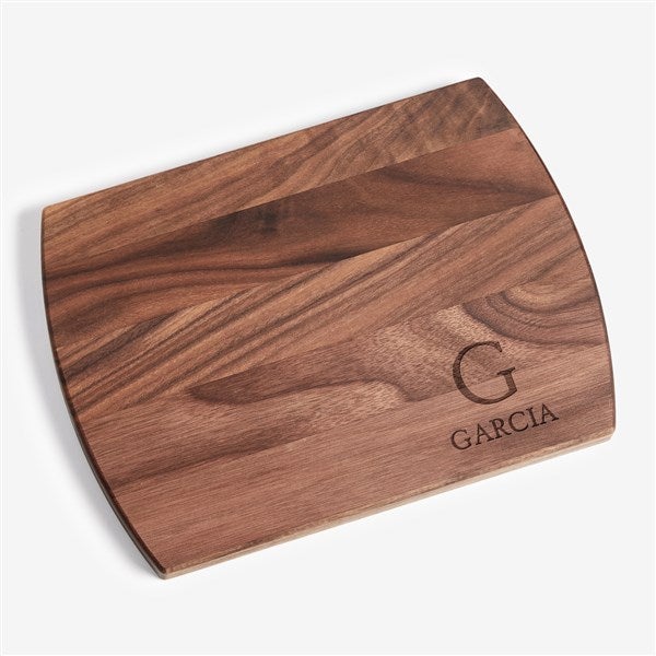 Heritage Initial & Name Engraved Walnut Bar Board  - 56237
