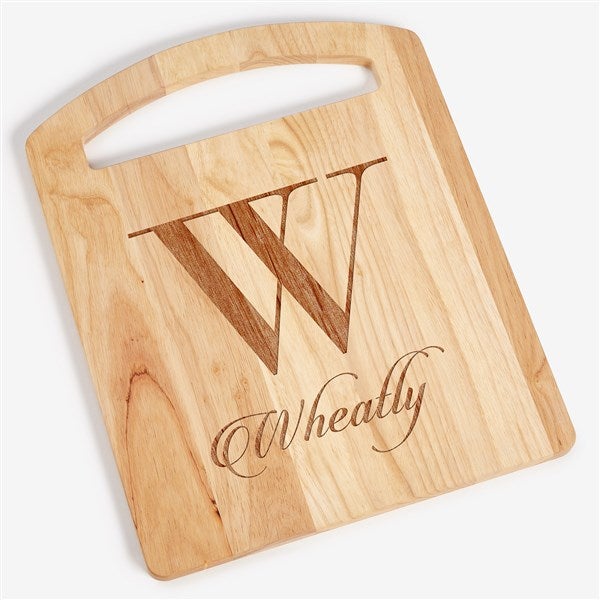 Large Initial & Name Personalized Rubberwood Cutting Board  - 56242