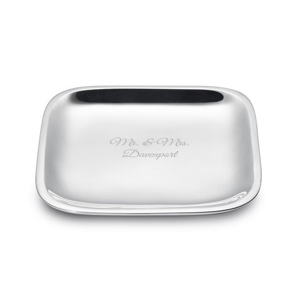 Engraved Nambé Small Square Accent Tray Store - 56285