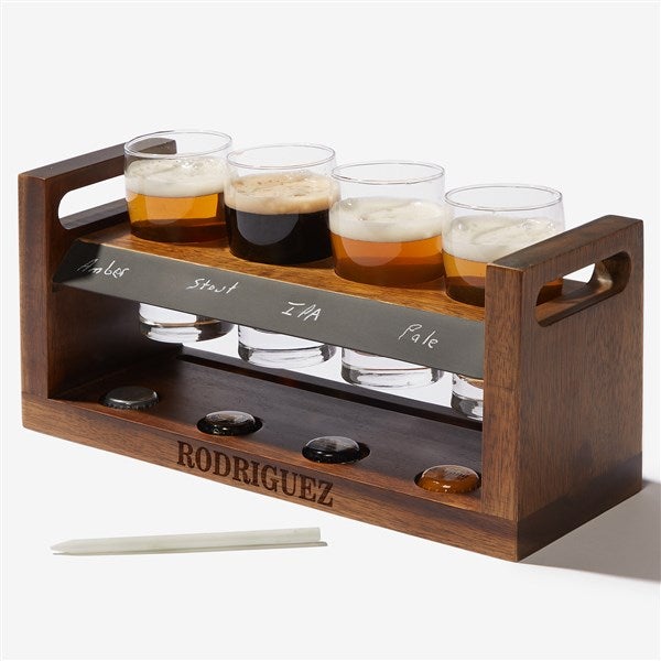 Engraved Craft Beer Flight Serving Set  - 56357
