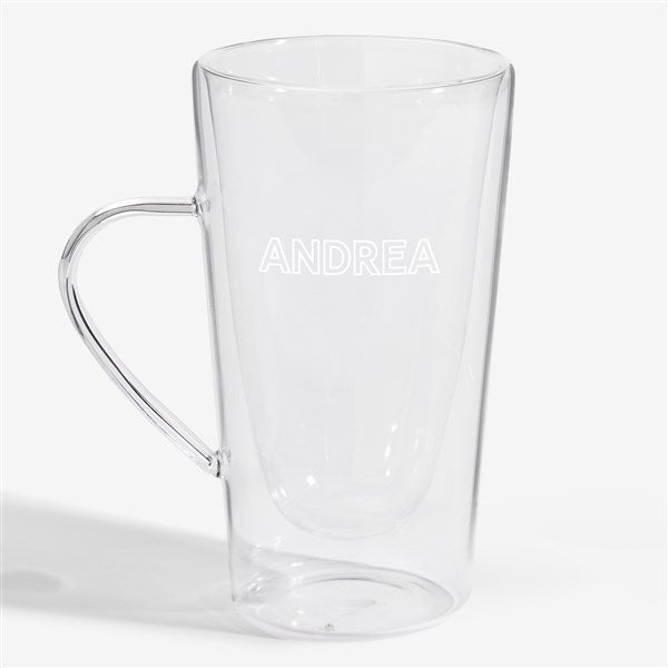 Luigi Bormioli® Engraved Double Wall Glass Mug  - 56362