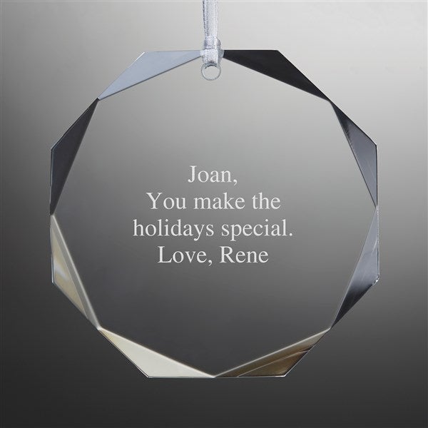 Engraved Faceted Glass Ornament   - 56385