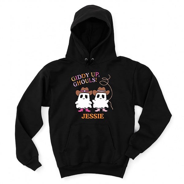 Kittenish Personalized Pinkoween Giddy Up Ghouls Sweatshirts - 56399