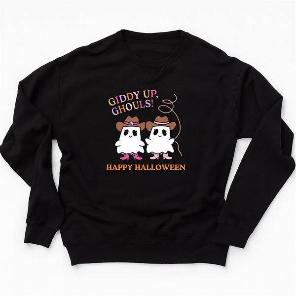 Kittenish Personalized Pinkoween Giddy Up Ghouls Sweatshirts - 56399