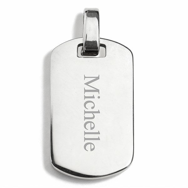 Engraved Mini Dog Tag Charm - 56419