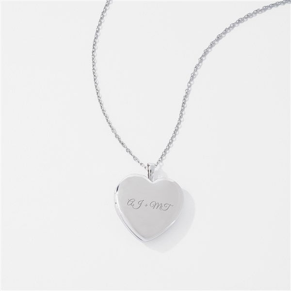 Engraved Sterling Silver Heart Locket  - 56454