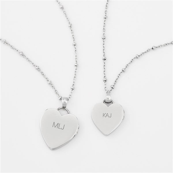 Engraved Big & Little Heart Locket Set  - 56474