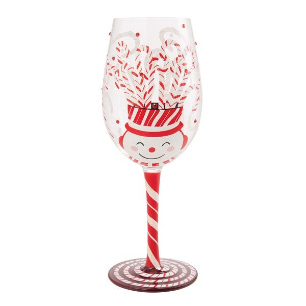 Candy Cane Cheer Wine Glass - 56499