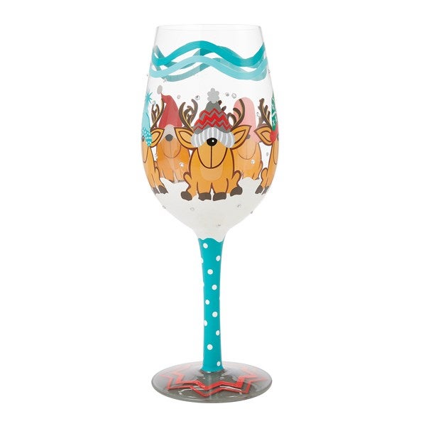 Reindeer Games Wine Glass - 56500