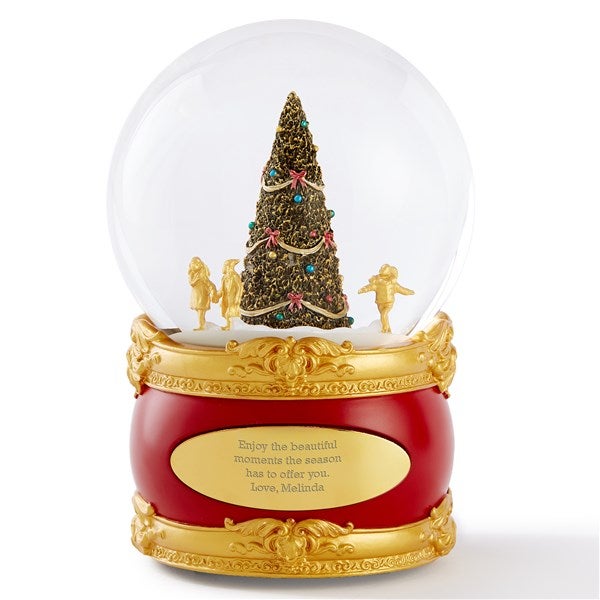 Engraved Ice Skating & Tree Multi-Function Snow Globe  - 56528