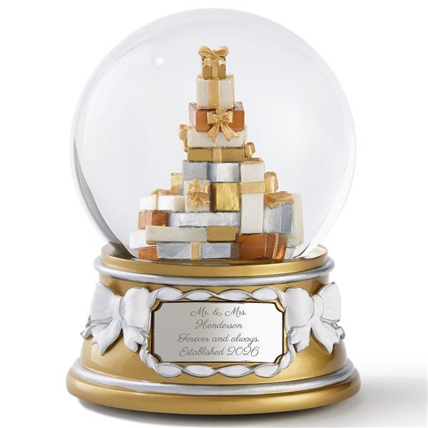 Engraved Kittenish Ivory Presents Musical Globe - 56531