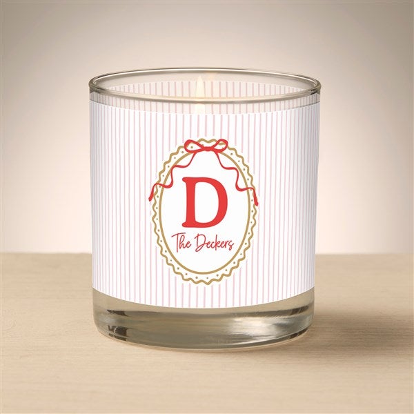Kittenish Personalized Striped Initial Candle - 56574