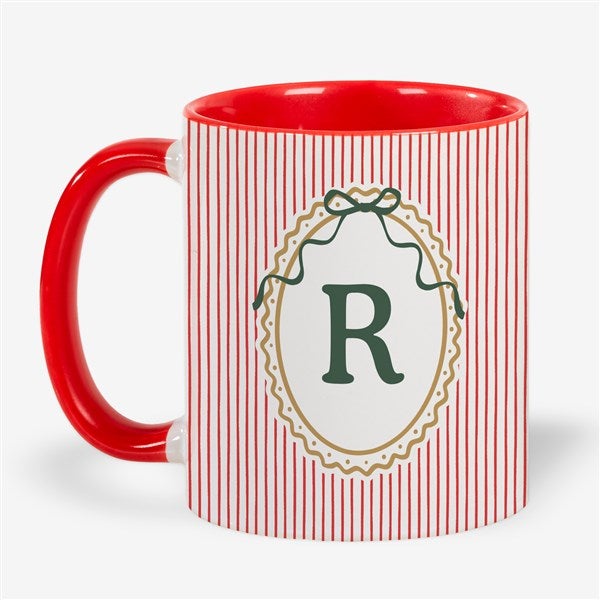 Kittenish Personalized Striped Initial Mugs - 56580