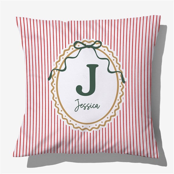 Kittenish Personalized Holiday Velvet Throw Pillow - 56612