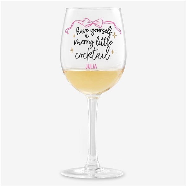Kittenish Personalized Holiday Spirits Wine Glass Collection - 56615