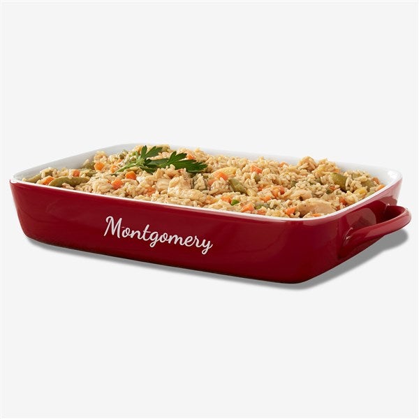 Engraved Ceramic Casserole Baking Dish - 56618