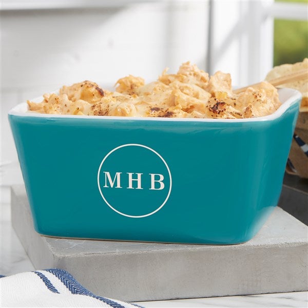 Engraved Ceramic Small Square Baking Dish - 56620
