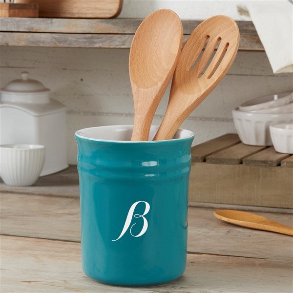 Engraved Ceramic Utensil Holder - 56624