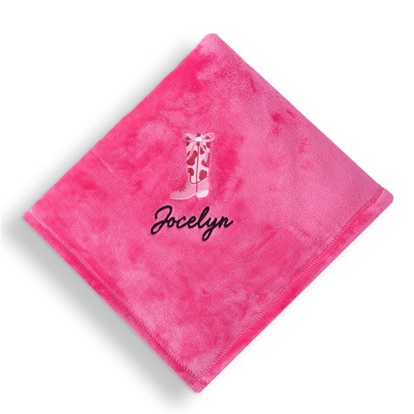 Kittenish Embroidered Western Icon Fleece Blanket - 56627