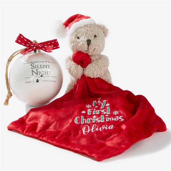 First Christmas Personalized Baby Lovie & Ornament Gift Set  - 56730