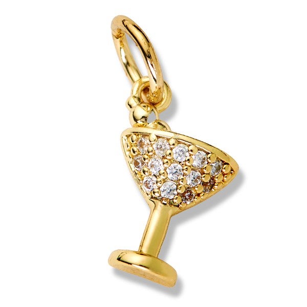 Jeweled Martini Charm - 57107