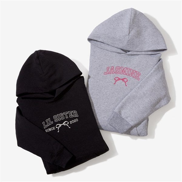 Embroidered Bow Kids Hoodies by Jessie James Decker - 57319
