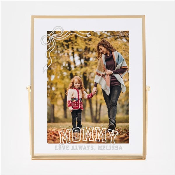 Engraved Gold Floating 5x7 Bow Frame by Jessie James Decker - 57323