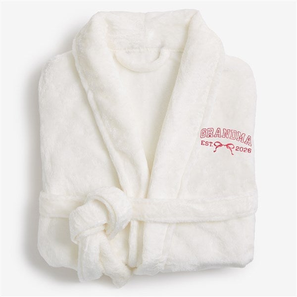 Embroidered Bow Fleece Robe by Jessie James Decker - 57328