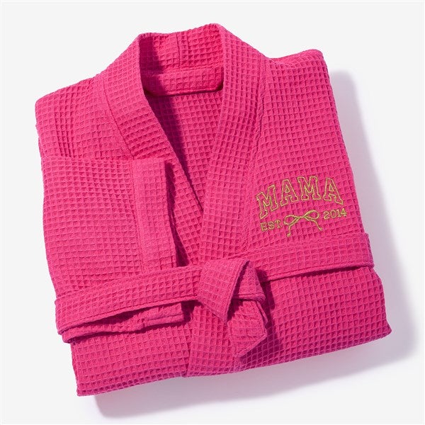 Embroidered Bow Waffle Weave Robe by Jessie James Decker  - 57329