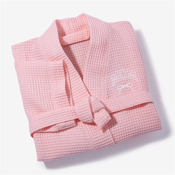 Embroidered Bow Waffle Weave Robe by Jessie James Decker  - 57329