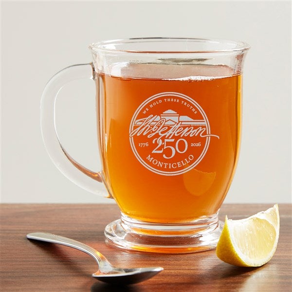 United States 250th Birthday Glass Coffee Mug - 57686
