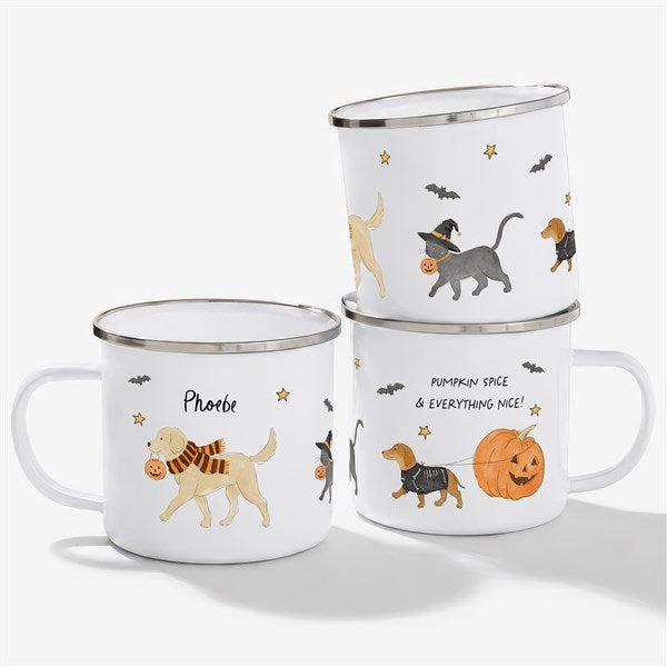 Halloween Paws Personalized Camp Mugs       - 58153