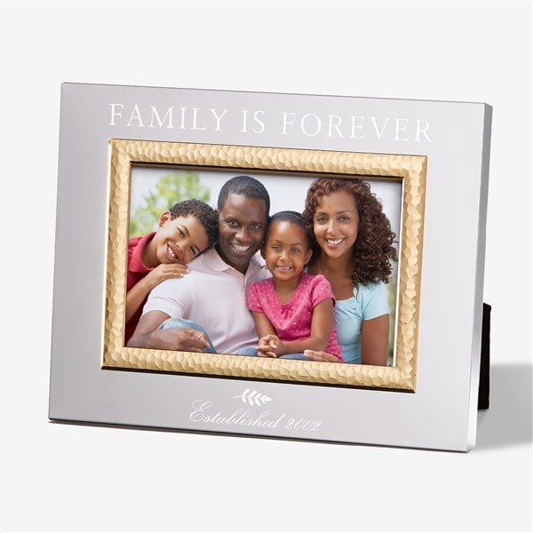 Engraved Silver & Gold Hammered 4x6 Frame by Nikki Boyd - 58206