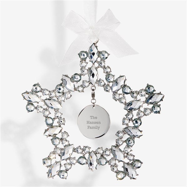 Engraved Jeweled Star Ornament - 58293