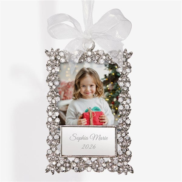 Engraved Jeweled Picture Frame Ornament  - 58601