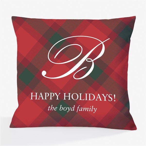 Personalized Tartan Outdoor Throw Pillow by Nikki Boyd - 58696