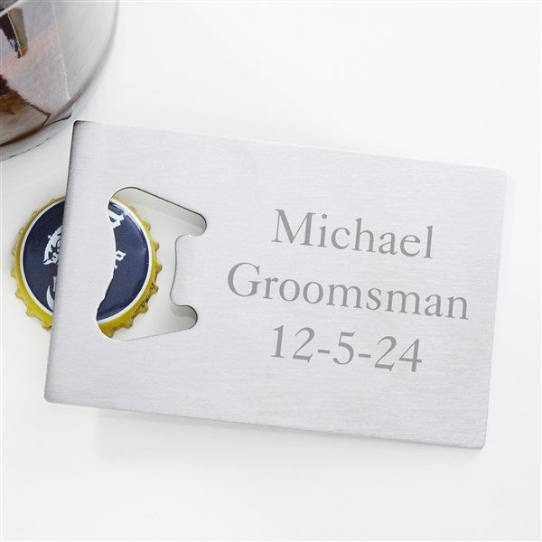 Beer Quotes Personalized Credit Card Size Bottle Opener