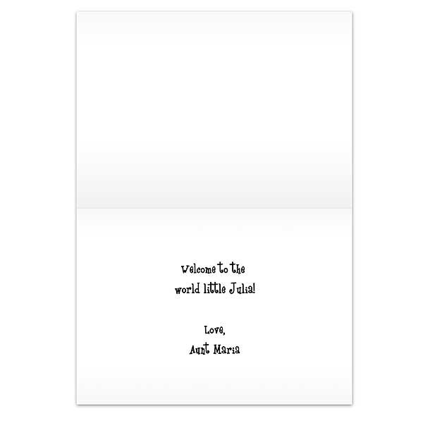 Personalized New Baby Greeting Cards Royal