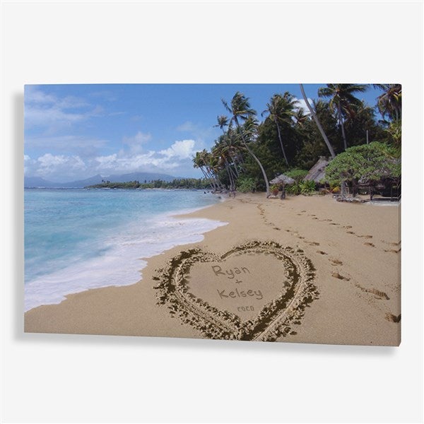 Personalized Canvas Art - Sandy Beach Tropical Island - 8493